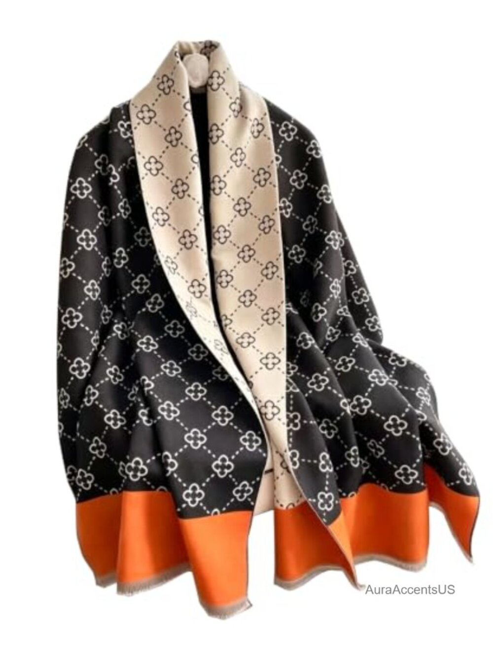 Women's Soft Shawl Wrap Winter Blanket Long Scarf Geometric Pattern